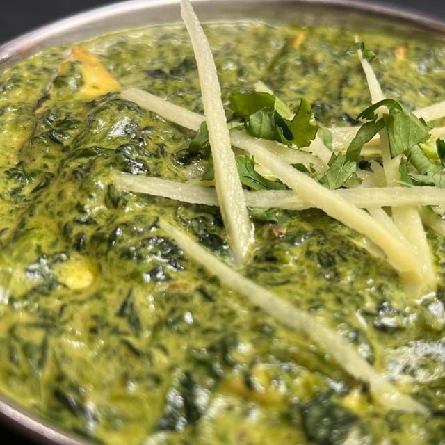 Shrimp Saag (Spinach).