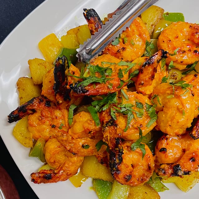 Shrimp Tandoori (Tail-on).